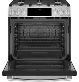 GE Profile™ 30" Smart Dual Fuel Slide-In Front-Control Range