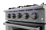 30 Inch Professional Gas Range In Black Stainless Steel