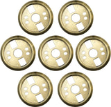 FGR366BBB24 36" All Gas Freestanding Range in Black with Black Knob Kit Set and Brass Bezel Kit Set