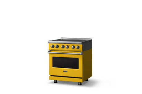 30"W. Induction Range (Finish: Daffodil, Trim: Polished Chrome)