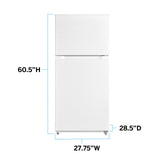 Avanti Frost Free Top Freezer Refrigerator - White / 14 cu. ft.