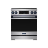 30 Inch Professional Induction Range With Tilt Panel Touch Control In Stainless Steel and Blue  Gordon Ramsay Series
