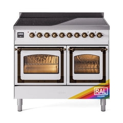 ILVE UNDI406NMPRAB Nostalgie II Noblesse 40 inch Induction Range (Triple Glass Door, RAL, Burnished)