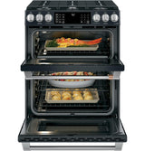 Café™ 30" Smart Slide-In, Front-Control, Gas Double-Oven Range with Convection