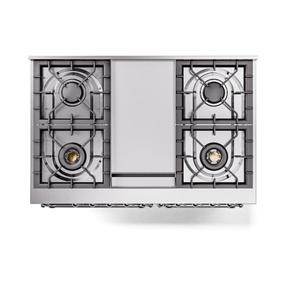 ILVE UND40FQNMPEGC Nostalgie II Noblesse 40 inch Dual Fuel Range (Natural Gas, Solid Door, Emerald Green, Chrome)