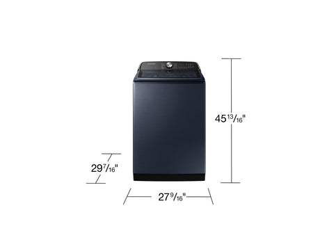 5.4 cu. ft. Smart Top Load Washer with Pet Care Solution and Super Speed Wash in Brushed Navy