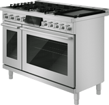 800 Series, Dual fuel freestanding range, 48'', Stainless steel