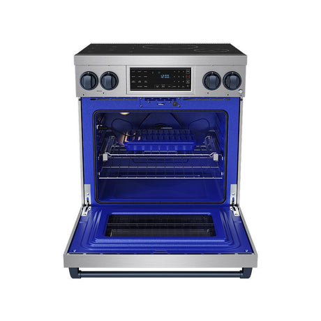 30 Inch Professional Induction Range With Tilt Panel Touch Control In Stainless Steel and Blue  Gordon Ramsay Series