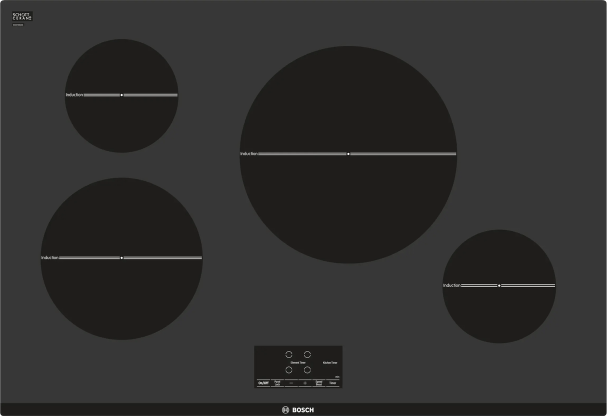 Series 4 Induction Cooktop 30" Black, Without Frame