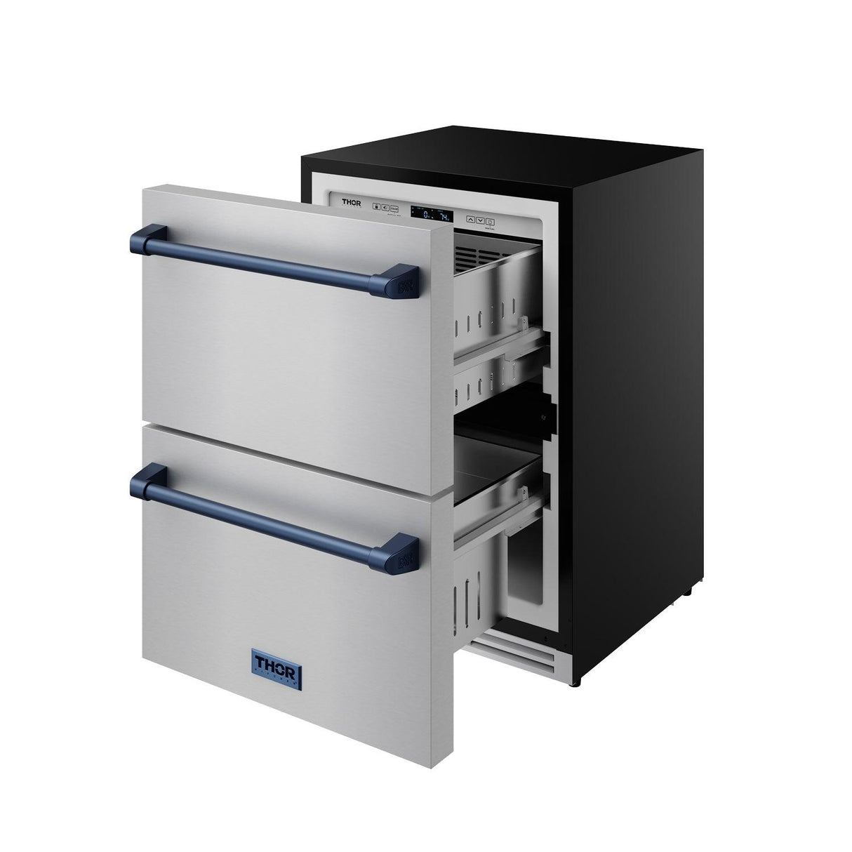 24 Inch Undercounter Built-in / Freestanding Drawer Freezer - Stainless Steel/blue  Gordon Ramsay Series