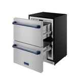 24 Inch Undercounter Built-in / Freestanding Drawer Freezer - Stainless Steel/blue  Gordon Ramsay Series