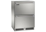 24" Signature Series Outdoor Dual-Zone Freezer/Refrigerator Drawers, stainless steel, with lock