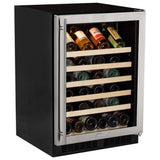 24" Single Zone Wine Cellar - Stainless Steel Frame Glass Door - Right Hinge