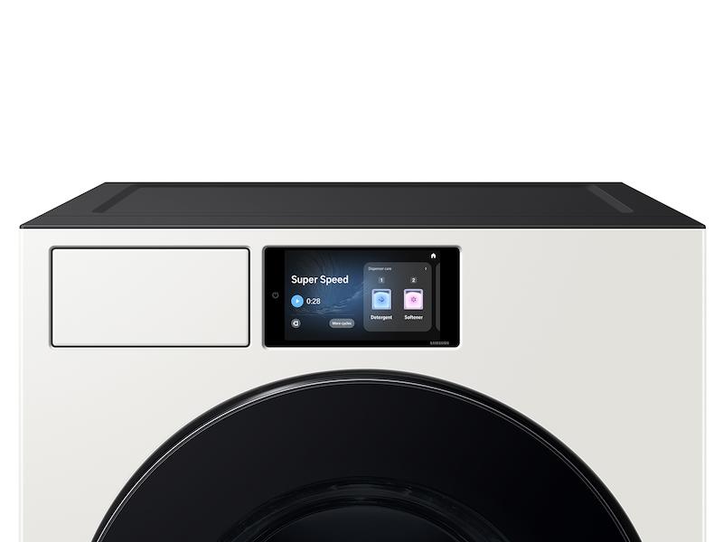 5.3 cu. ft. Bespoke AI Ultra Capacity Front Load Washer with AI Home and AI OptiWash+ in Ivory