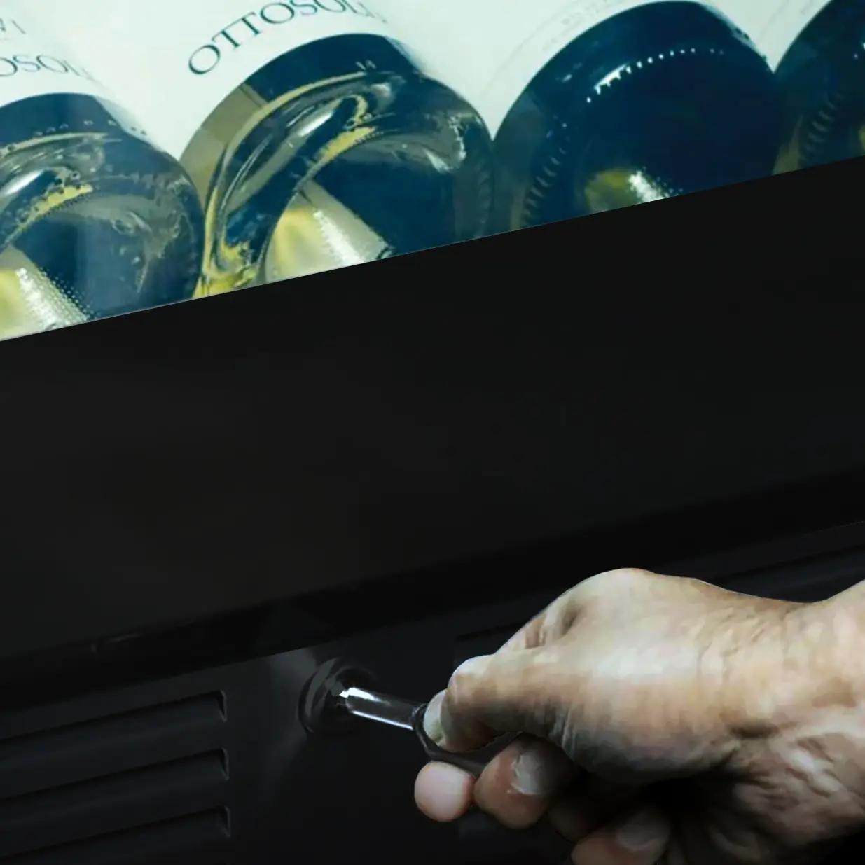 Wine Cooler 15" Black Stainless RH