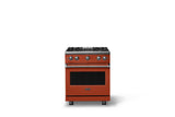 30"W. Sealed Burner Gas Range (Finish: Spiced Cider, Trim: Polished Chrome, Fuel: Natural Gas)