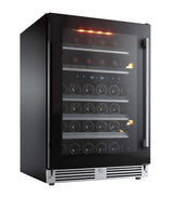 Dual Zone Wine 24" Black Glass LH