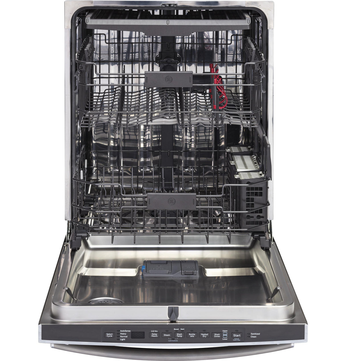 GE® Stainless Steel Interior Dishwasher with Hidden Controls