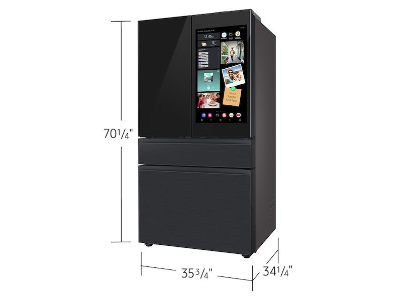 Bespoke 29 cu. ft. 4-Door French Door Refrigerator with AI Family Hub™+ & AI Vision Inside™ in Charcoal Glass and Black/Charcoal
