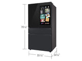 Bespoke 29 cu. ft. 4-Door French Door Refrigerator with AI Family Hub™+ & AI Vision Inside™ in Charcoal Glass and Black/Charcoal