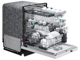 38 dBA Bespoke Smart Dishwasher with 3rd Rack Washing System in White Glass