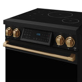 30 Inch Professional Induction Range With Tilt Panel Touch Control In Black and Bronze  Gordon Ramsay Series