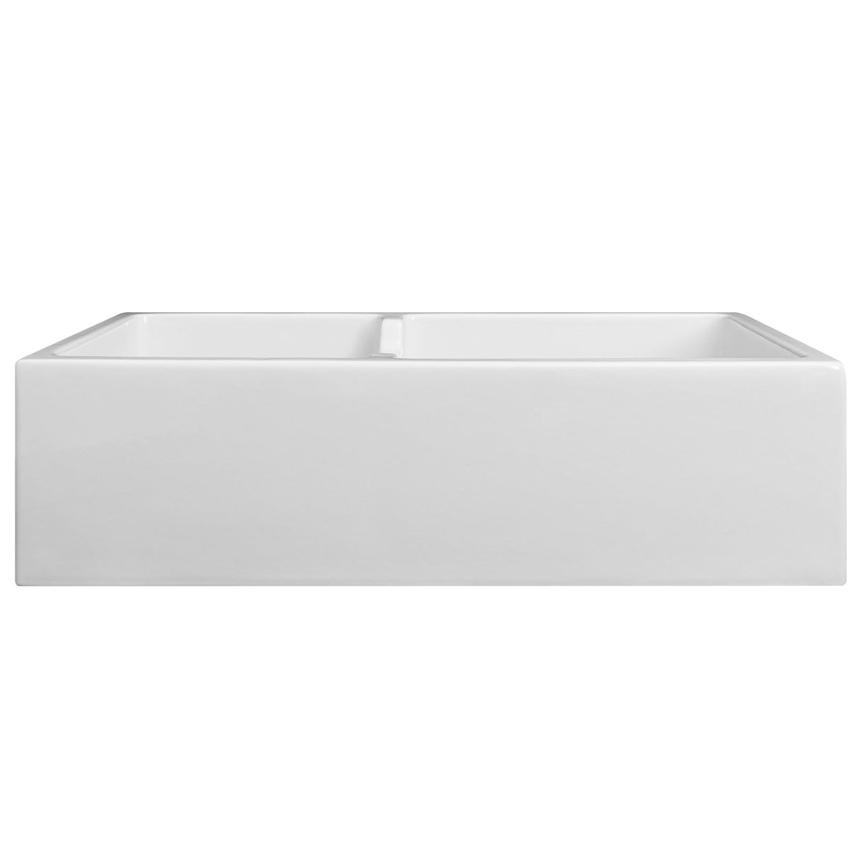 ZLINE 36" Palermo Farmhouse Apron Front Double Bowl Reversible Fireclay Kitchen Sink with Bottom Grid (FRC5121)