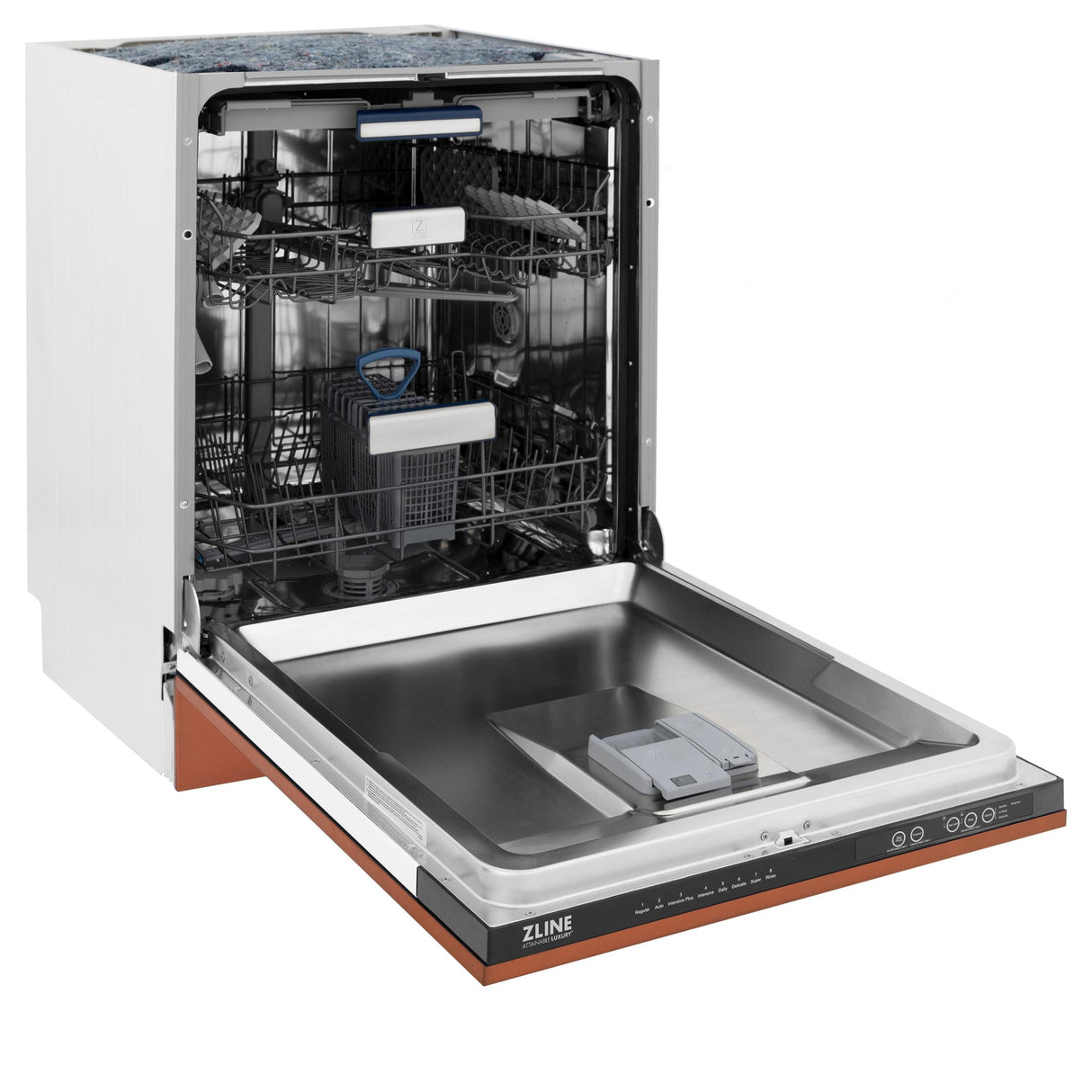 ZLINE 24" Tallac Series 3rd Rack Dishwasher with Traditional Handle, 51dBa (DWV-24) [Color: Copper]
