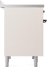 Nostalgie II 40 Inch Electric Freestanding Range in Antique White with Bronze Trim