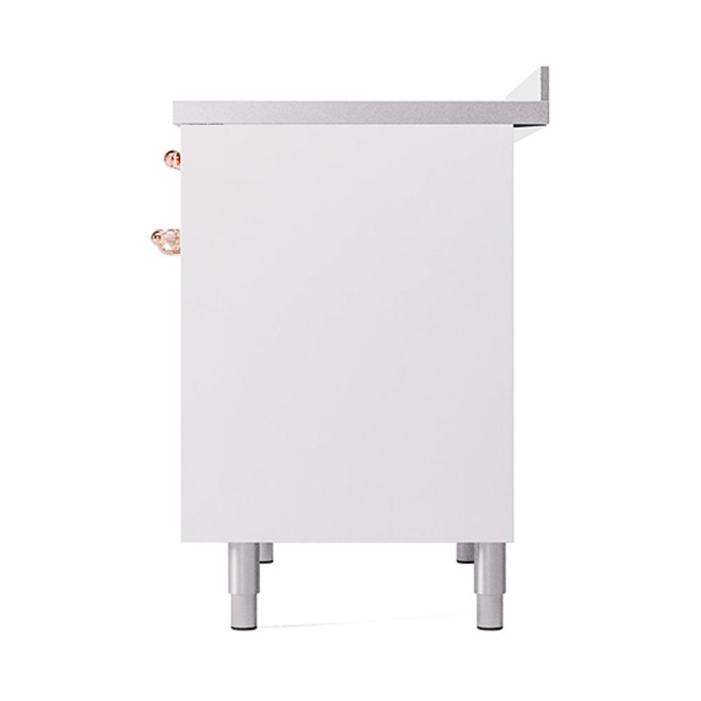 ILVE UNDI406QNMPWHP Nostalgie II Noblesse 40 inch Induction Range (Solid Door, White, Copper)