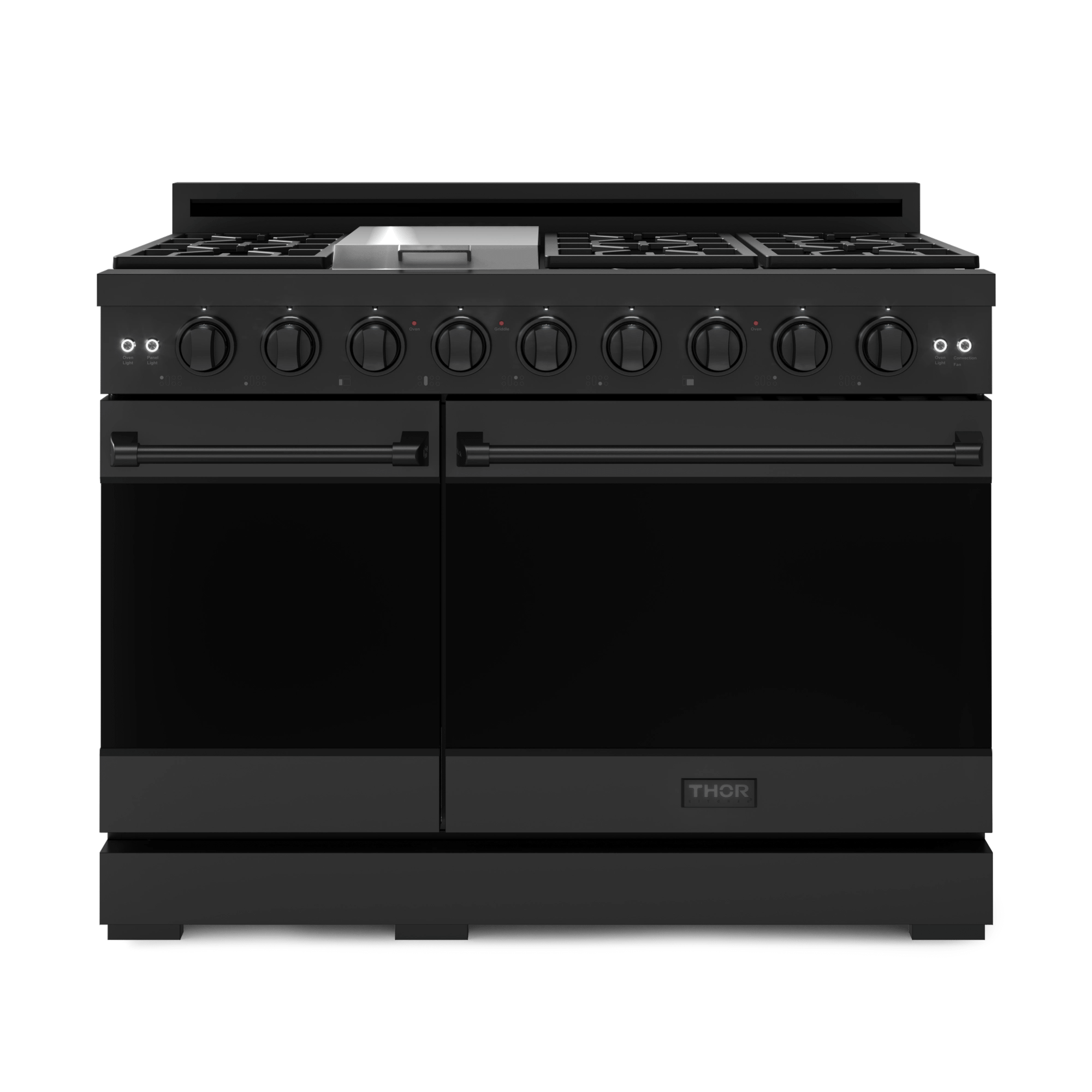 48 Inch Professional Gas Range With Pro-style Knobs In Black  Gordon Ramsay Series