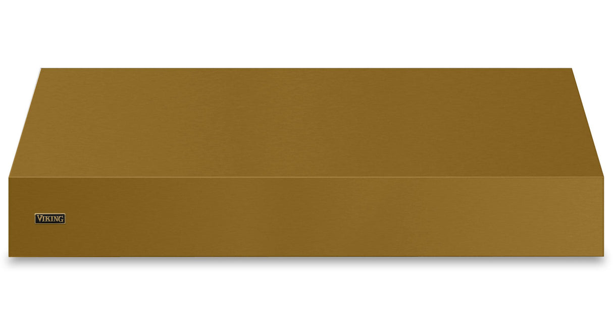 60"W. 18"H. Wall Hood (Finish: Golden Hour, Trim: Brushed Brass)