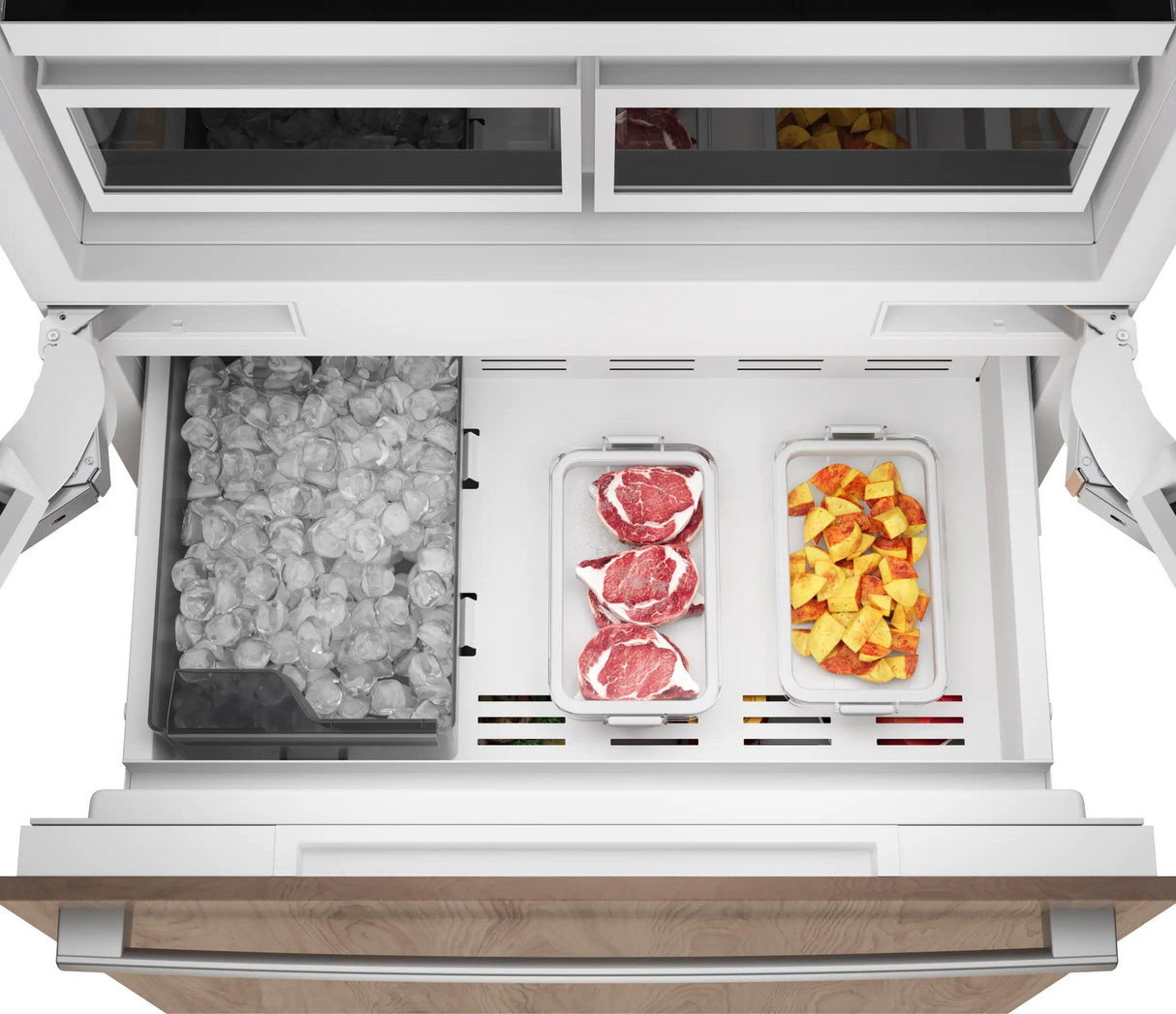 Benchmark™ Built-in Bottom Freezer Refrigerator 36'' Softclose® Flat Hinge