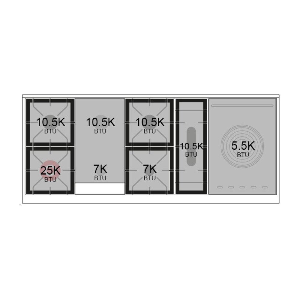 ILVE UN60FSNMPRABLP Nostalgie II Noblesse 60 inch Dual Fuel Range (7 Sealed Burners + Griddle + French Top, Liquid Propane, Triple Glass Door, RAL, Burnished)