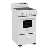 Avanti 20-Inch Freestanding Electric Range with Ceramic Glass Cooktop, in White (CERU200P0W)