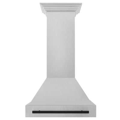 30 in. ZLINE Autograph Edition DuraSnow Stainless Steel Range Hood with DuraSnow Stainless Steel Shell and Handle (8654SNZ-30) [Color: Matte Black]
