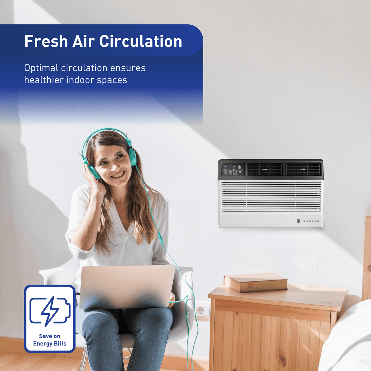 Friedrich Chill Premier 8,000 BTU 115V Smart Window/Wall Air Conditioner - Cool Only