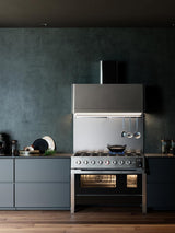 Panoramagic 48 Inch Dual Fuel Natural Gas Freestanding Range in Stainless Steel with Trim