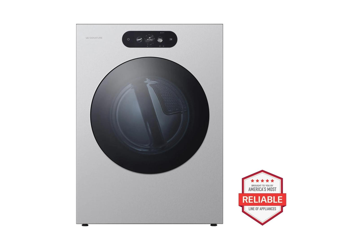 LG SIGNATURE 9.0 cu. ft. Mega Capacity Smart Front Load Electric Dryer with Built-In Intelligence, TurboSteam® and Touch LCD Control
