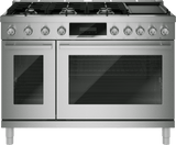 800 Series, Dual fuel freestanding range, 48'', Stainless steel