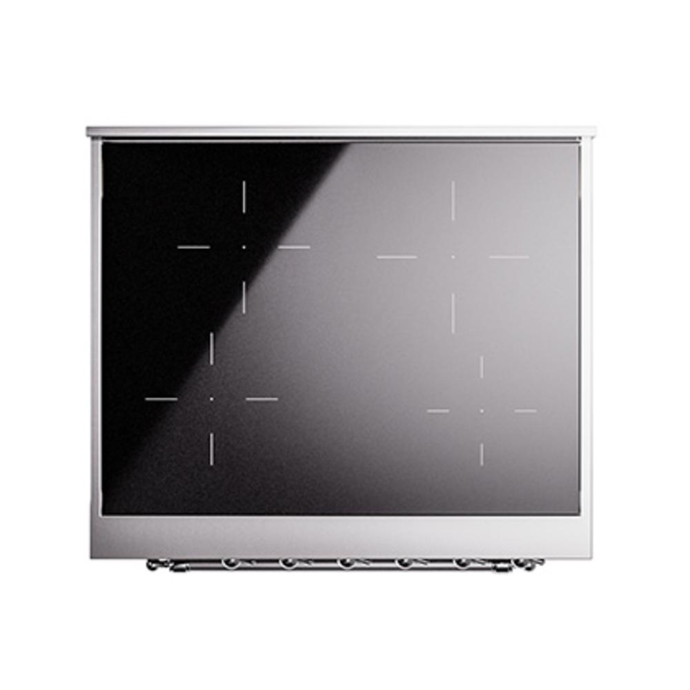 ILVE UNI304QNMPEGC Nostalgie II Noblesse 30 inch Induction Range (Solid Door, Emerald Green, Chrome)