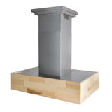 ZLINE 36" Remote Blower Designer Series Wooden Island Mount Range Hood in Butcher Block (681iM-RS-400) [Size: 36 Inch]