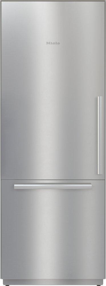 KF 2812 SF Stainless steel/CleanSteel - MasterCool™ fridge-freezer For high-end design and technology on a large scale.