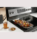 GE Profile™ 30" Smart Free-Standing Electric Double Oven Convection Range with No Preheat Air Fry