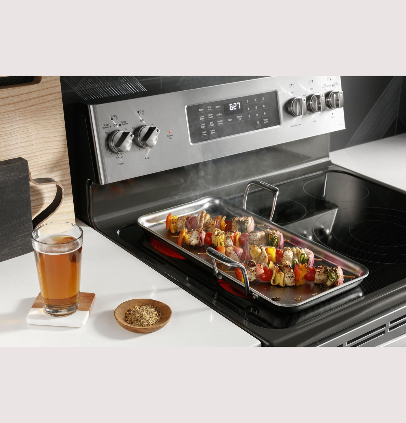 GE Profile™ 30" Smart Free-Standing Electric Double Oven Convection Range with No Preheat Air Fry