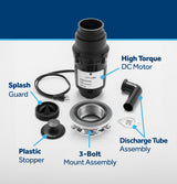 GE DISPOSALL® 1/3 HP Continuous Feed Garbage Disposer - Corded