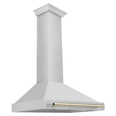 ZLINE 30 in. Autograph Edition Convertible Stainless Steel Range Hood with Stainless Steel Shell and Champagne Bronze Accents (KB4STZ-30-CB) [Color: Gold Accents]