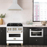 ZLINE 30 in. Autograph Edition Convertible Stainless Steel Range Hood with Stainless Steel Shell and Champagne Bronze Accents (KB4STZ-30-CB) [Color: Champagne Bronze Accents]