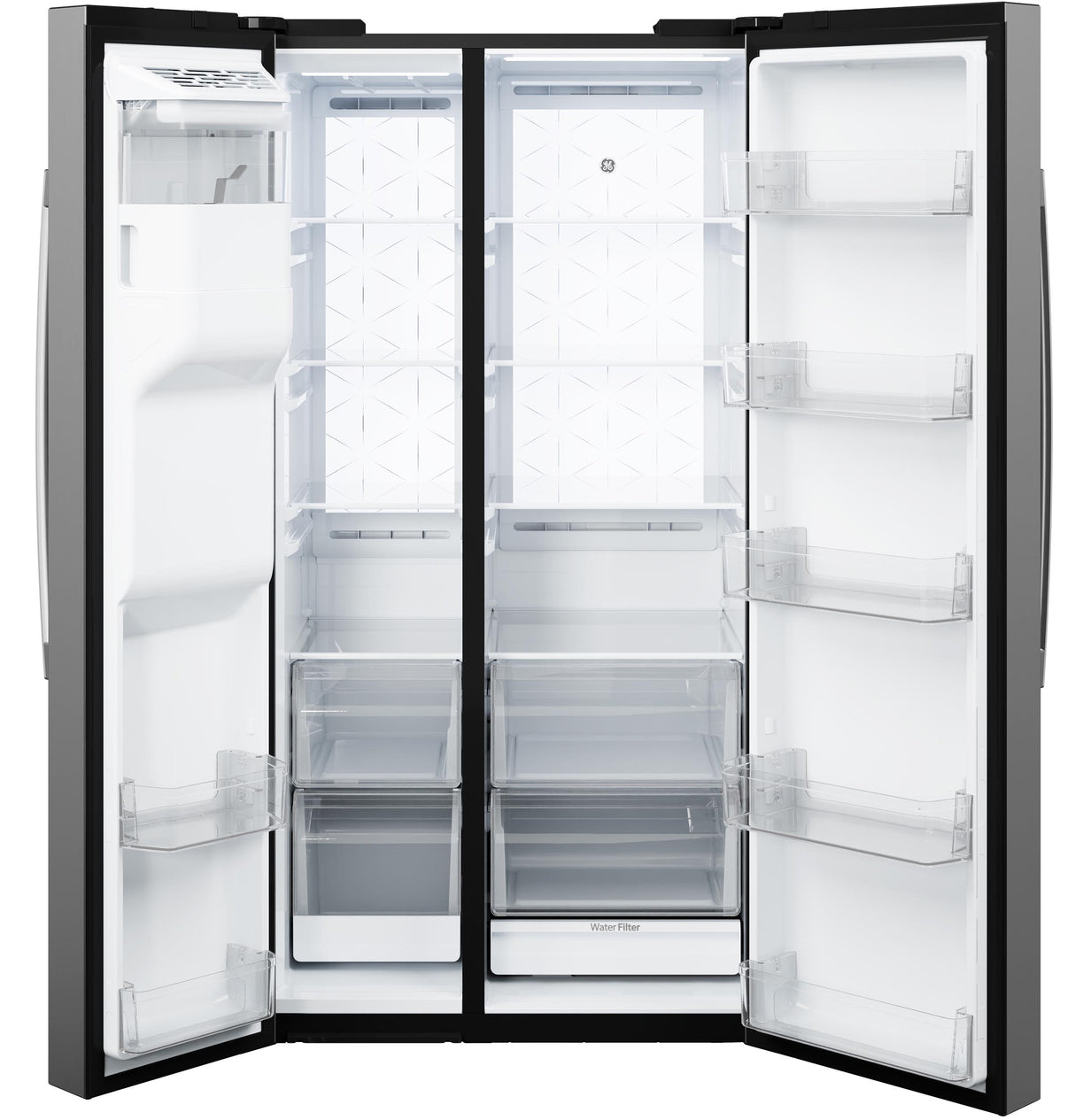 GE® 27.7 Cu. Ft. Side-By-Side Refrigerator with LED Light Walls and Extra Tall Dispenser