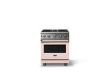 30"W. Open Burner Gas Range (Finish: Blush, Trim: Brushed Brass, Fuel: Propane)